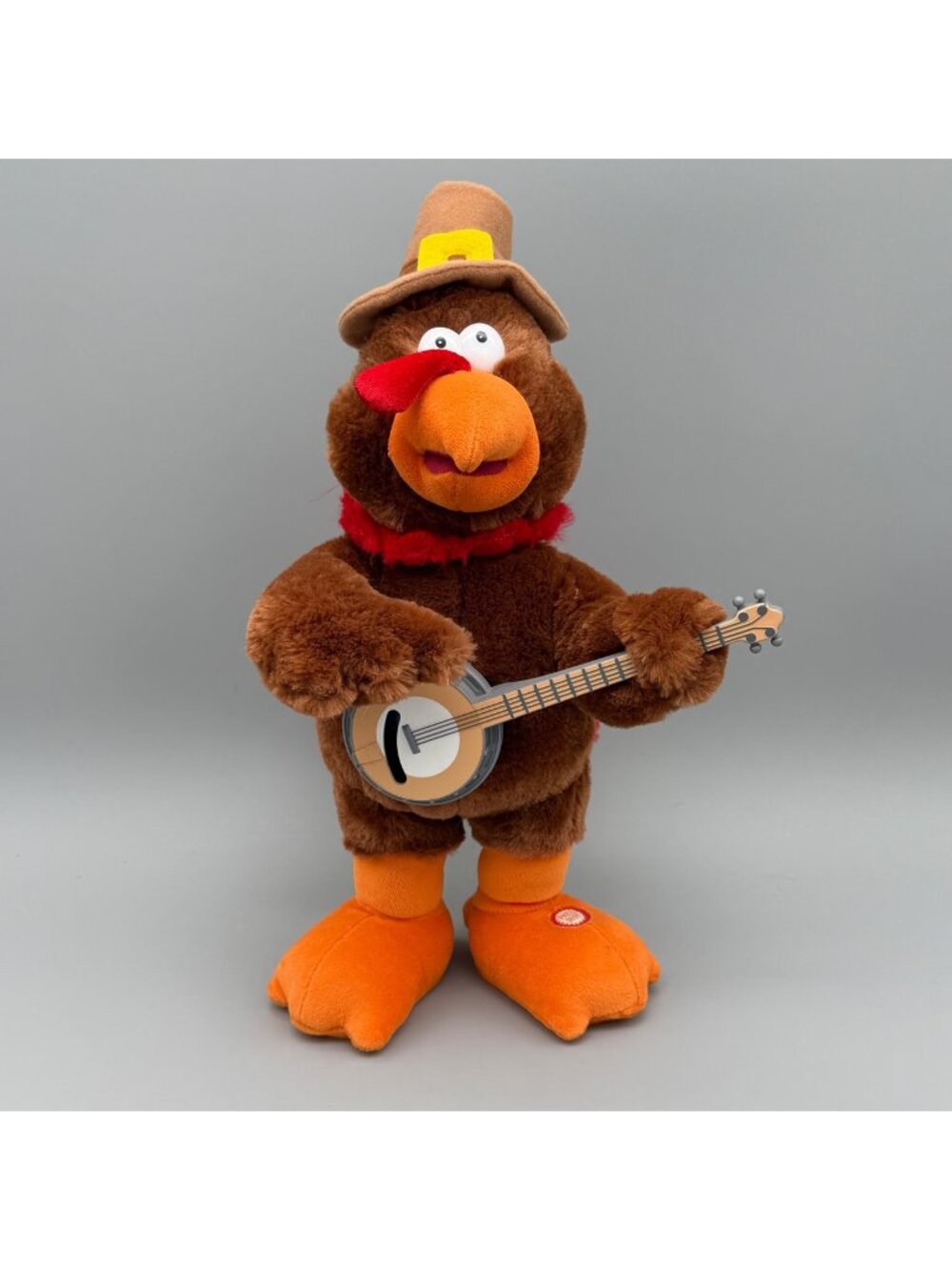 Thanksgiving Singing 15" Turkey Plush With Banjo By Sound & Light Animatronics
